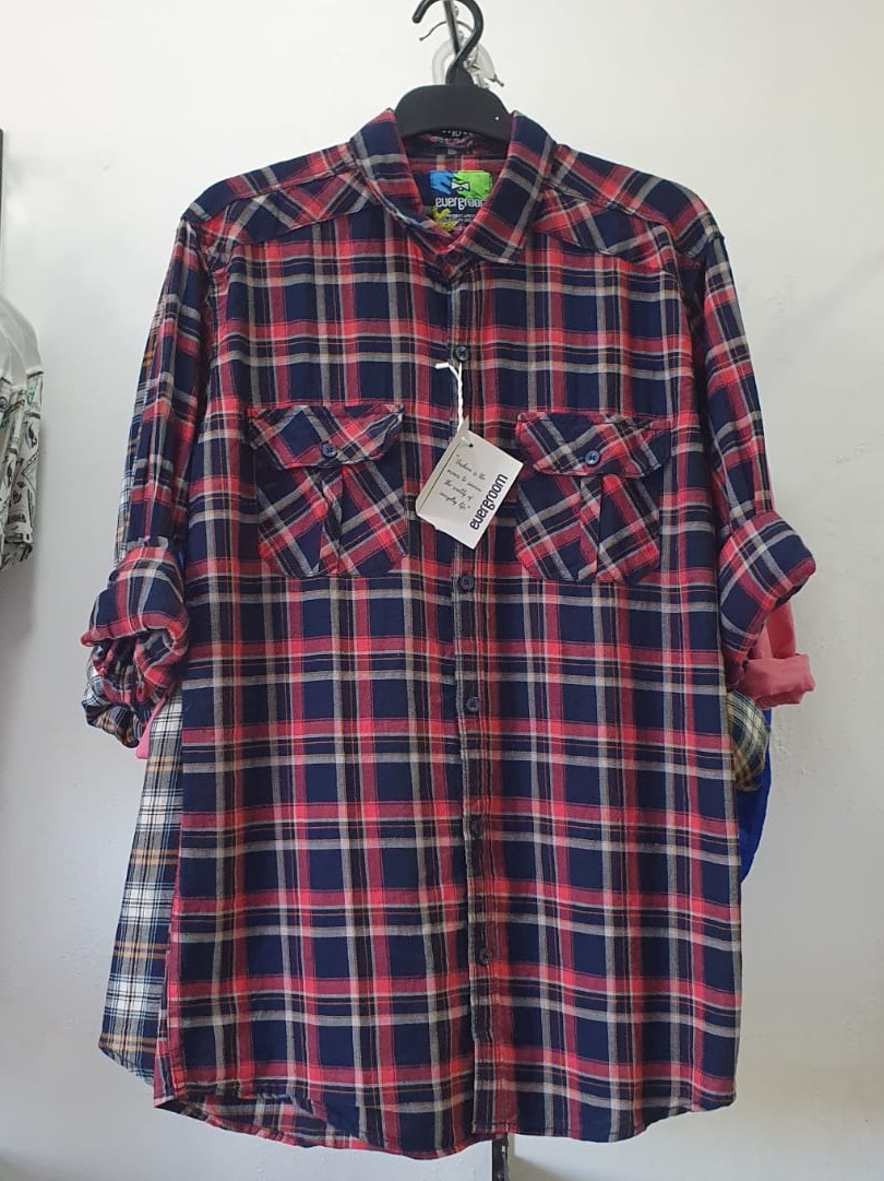  d pocket check shirt