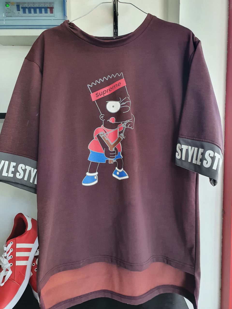 spreme drop shoulder tshirt