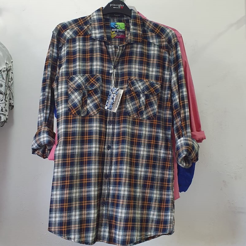  d pocket check shirt